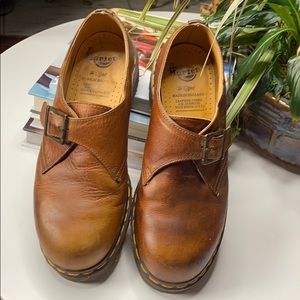 Dr. Martens Brown Leather Monk Strap Oxfords